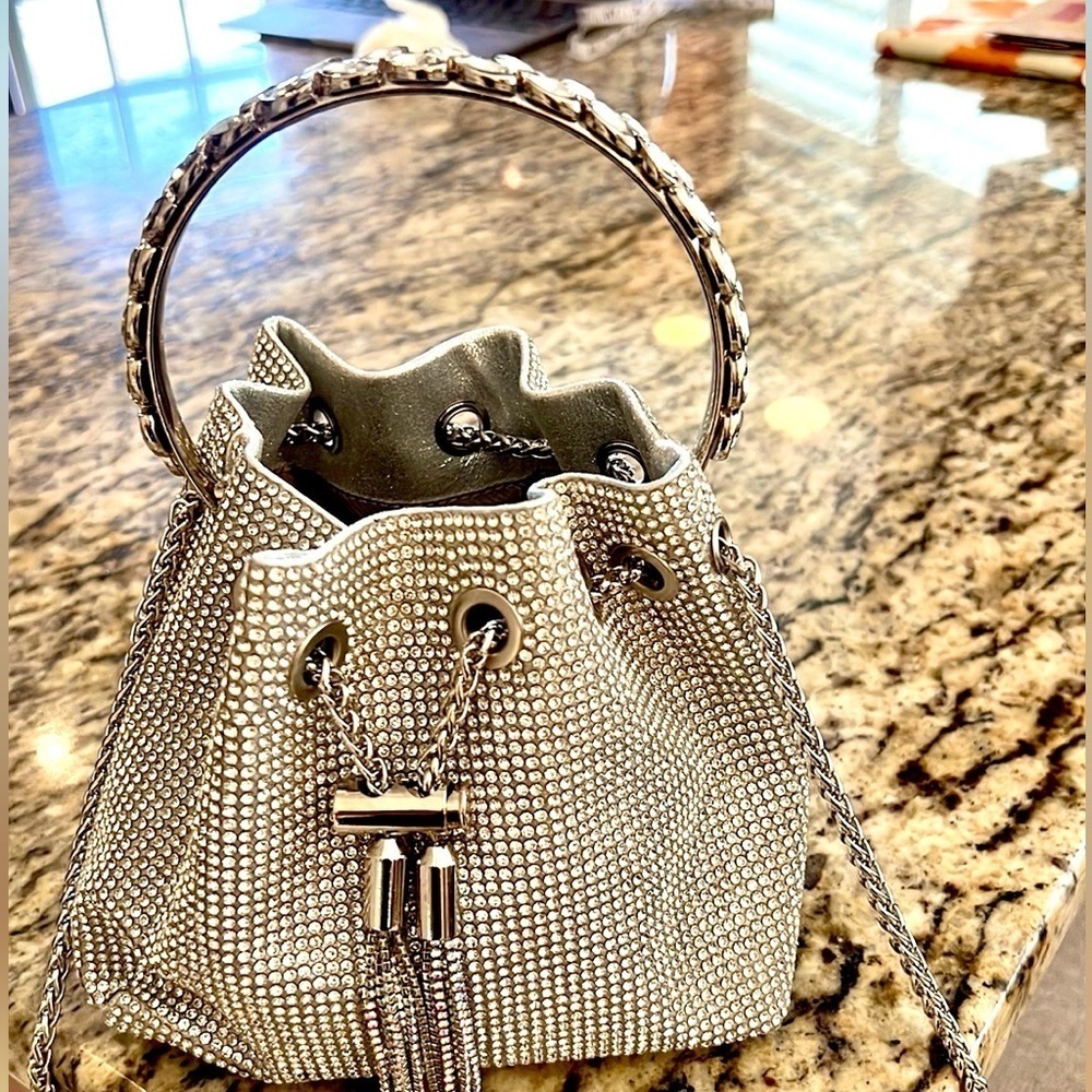 NEW STUNNING Crystal Rhinestone Bag,MSRP$259,Clutch,Handbag,Crossbody,Evening - Picture 5 of 7